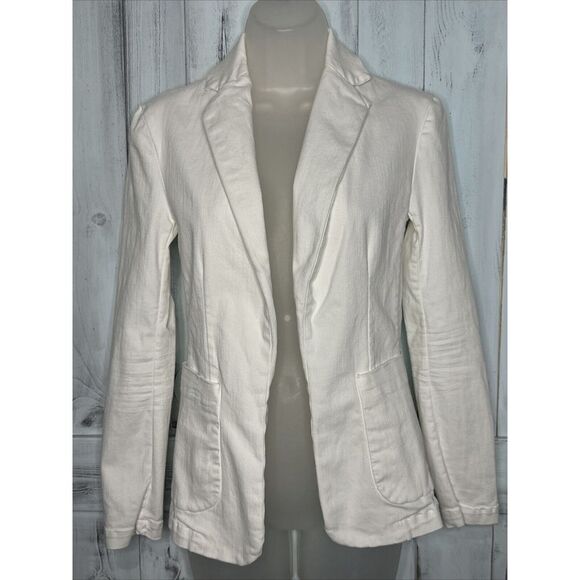 Frank & Eileen Jackets & Blazers - Frank‎ & Eileen Dublin Open Tailored Blazer Italian Performance Denim White XXS
